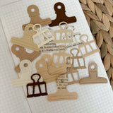 Vintage paperclips paper cut outs pocket, 18 pieces