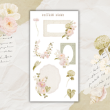 ethereal garden flowers sticker sheet set