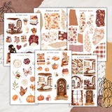 knitted autumn sticker sheet bundle