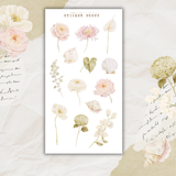 ethereal garden flowers sticker sheet set