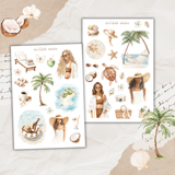 coconut dune sticker sheet set