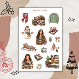 winter cottage sticker sheet bundle