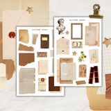 scrapbook collage sticker sheet set