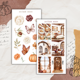 knitted autumn sticker sheet bundle