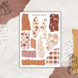 knitted autumn sticker sheet bundle