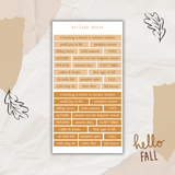 autumn typed quotes sticker sheet