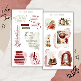 christmas quotes and collage sticker sheet bundle