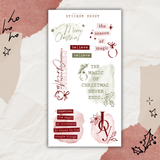 christmas quotes and collage sticker sheet bundle