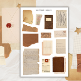scrapbook collage sticker sheet set