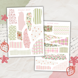 strawberry sweetness paper scraps sticker sheet set