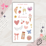 cute valentines essentials sticker sheet bundle