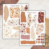 knitted autumn sticker sheet bundle