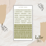 autumn typed quotes sticker sheet