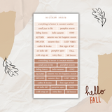 autumn typed quotes sticker sheet
