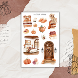 knitted autumn sticker sheet bundle