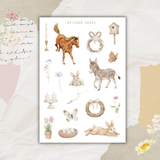 spring farm life sticker sheet bundle