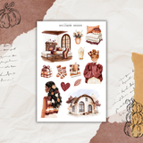 knitted autumn sticker sheet bundle