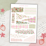 strawberry sweetness paper scraps sticker sheet set