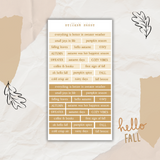 autumn typed quotes sticker sheet
