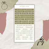 typed christmas quotes sticker sheet bundle