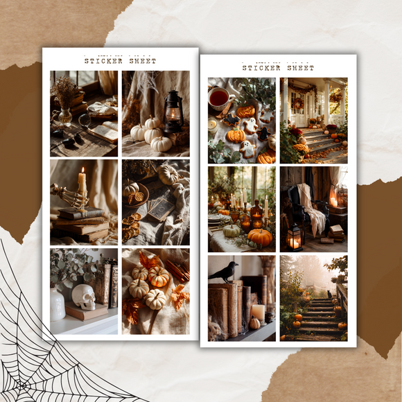 spooky halloween picture sticker sheet