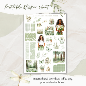 A5 spring notions sticker printable
