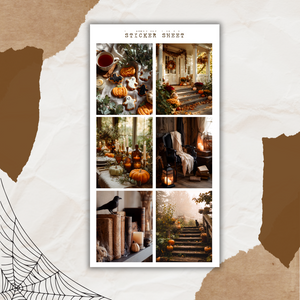 spooky halloween picture sticker sheet