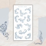 baroque ornamental swirls sticker sheet bundle