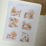autumn scenery & front porch sticker shee