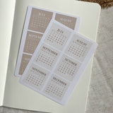 2024 monthly overview sticker sheet