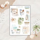 coconut dune sticker sheet set