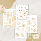 sunny florals sticker sheet bundle