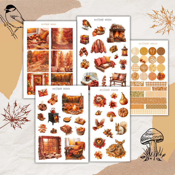 rustic cabin sticker sheet bundle