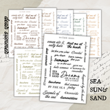 summer quotes sticker sheet bundle
