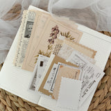 vintage paper set, 32 pieces of ephemera, paper sheets and cut outs