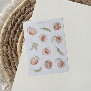 Mini peaches sticker sheet