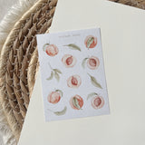 Mini peaches sticker sheet