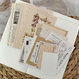 vintage paper set, 32 pieces of ephemera, paper sheets and cut outs