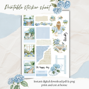 A5 spring blooming sticker printable