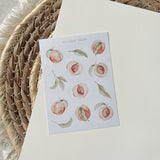 Mini peaches sticker sheet