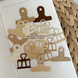 Vintage paperclips paper cut outs pocket, 18 pieces