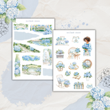 Hydrangea spring sticker sheet