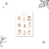 neutral christmas sticker sheet bundle