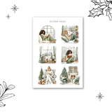 All I want for Christmas is Books Sticker sheet, booklover