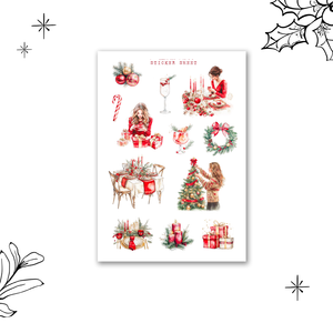 christmas festivities sticker sheet