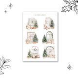 neutral christmas sticker sheet bundle