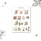 winter forest sticker sheet bundle