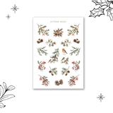 winter forest sticker sheet bundle