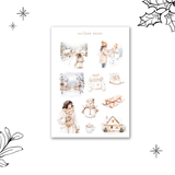 neutral christmas sticker sheet bundle