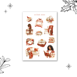 christmas girls sticker sheet